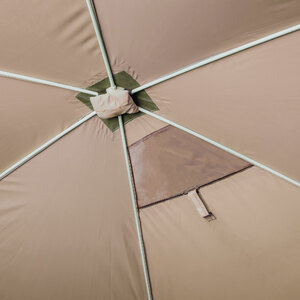 Шатер СЛЕДОПЫТ быстросборный, 6 стен, 3,35х3,85 м, h-2,25 м, S по полу 9,3 кв.м, цв. SANDSTORM, фото 6