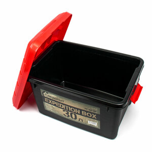 Ящик многофункц. особопрочный СЛЕДОПЫТ Expedition Box, 30 л, 500х360х320 мм, цв. черный/красный, фото 3