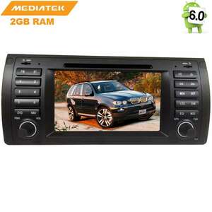 Штатная магнитола LeTrun 1475 для BMW 3 X5 E39 E53 Android 6.0.1 MTK, фото 1