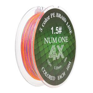 Шнур NUM ONE PE4X-100M 1.5#/0,205 mm Multi Colour Ryobi, фото 4