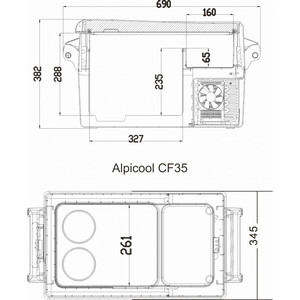 Kомпрессорный автохолодильник ALPICOOL CF-35, фото 2
