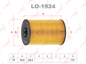 Фильтр масляный LYNXauto LO-1924. Для: BMW 5(F10-18) 4.4T 10> / 5GT(F07) 4.4T 09> / 6(F12 / 3) 4.4T / 6GC(F06) 4.4T 11> / 7(F01) 4.4T-6.0 10> / X5(E70/F15) 4.4T 10> / X6(E71/E72) 4.4T 08>, фото 1