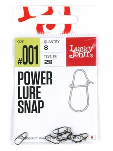 Застежки LJ Pro Series POWER LURE SNAP 001 8шт., фото 2
