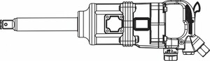 Thorvik AIWS125 Гайковерт пневматический 1"DR 4200 об/мин, 2180 Nm и головки торцевые ударные 1"DR 32, 33 мм, фото 3