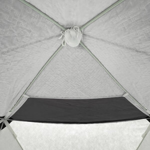 Палатка зимняя куб СЛЕДОПЫТ Premium 1,8х1,8 м, S по полу 3,2 кв.м, 3 слоя, цвет Arctic Camo/серый, фото 11