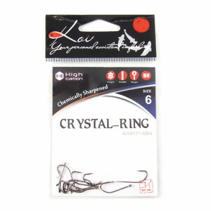 Крючок KOI "CRYSTAL RING", размер 6 (INT), цвет BN (10 шт.), фото 5