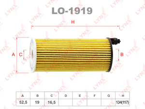 Фильтр масляный LYNXauto LO-1919. Для: BMW 1(F20 / F21) 1.6D-2.0D 15> / 3(E90/F30 / F31) 2.0D-3.0D 12> / 5(F10 / F11) 2.0D-3.0D 09> / 7(F01-F04) 3.0D 12-15 / X1(E84) 2.0D 09-15 / X3(F25) 2.0D-3.0D 11> / X4(F26) 3.0D 14> / X5(F15) 2.0D-3.0D 13> / X6(F16) 2, фото 1