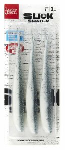 Слаги LJ 3D Series SLICK SHAD-V 7.0in (17,8) 017 3шт., фото 4