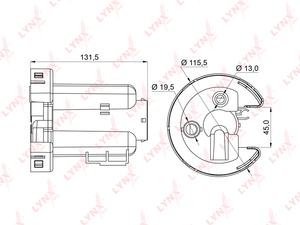 Фильтр топливный погружной LYNXauto LF-959M. Для: HYUNDAI Accent(MC) Turkey 1.4-1.6 06> / Verna(MC) 1.4-1.6 06>, фото 1