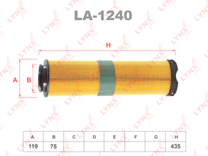 Фильтр воздушный LYNXauto LA-1240. Для: MERCEDES-BENZ E200D-320D(W211) 02-08 / S320D(W220) 02-05, фото 1