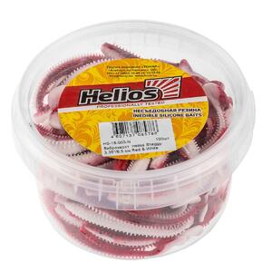 Виброхвост несъедоб. Shaggy 3,35"/8,5 см Red & White 100шт. (HS-16-003-N) Helios, фото 2
