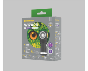 Мультифонарь налобный Armytek Wizard C2 WUV, холодный белый свет и ультрафиолет, аккумулятор (F08901UF), фото 7