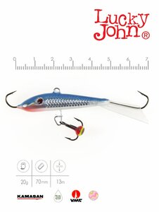 Балансир Lucky John FIN 5 + тр. 70мм/15H блистер, фото 3
