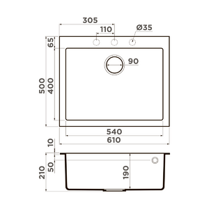 Кухонная мойка Omoikiri Bosen 61-DC Tetogranit/темный шоколад, фото 2