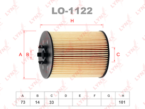 Фильтр масляный LYNXauto LO-1122. Для: BMW 5(E60) 03> / 7(E65) 01-08, фото 1