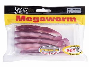 Виброхвосты съедоб. искусст. LJ Pro Series MegaWorm 4,0in (10,16)/T61 5шт., фото 4