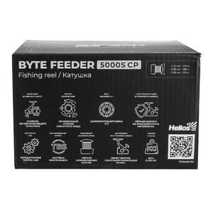 Катушка Byte feeder 5000S CP 4+1 подшип + зап шпуля (HS-BF-5000S-S) Helios, фото 16