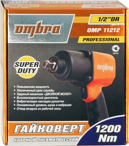 Ombra OMP11212 Гайковерт пневматический ударный 1/2"DR, 7000 об/мин., 1200 Нм, фото 2