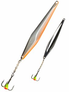 Блесна вертикальная зимняя Lucky John SHINER 75мм Minnow блистер, фото 2