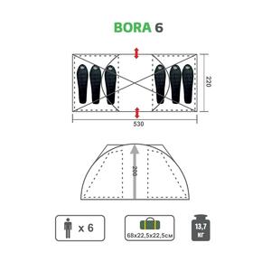 Палатка BORA-6 (HS-2371-6 GO) Helios, фото 3