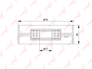 Ролик натяжного механизма/приводной LYNXauto PB-5303. Для SKODA Шкода Fabia(Фабия) II 1.4 10-14, VW Фольксваген Golf(Гольф) V-VI 1.4 07>/Jetta(Джетта) III-IV 1.4 06>/Passat(Пассат) 1.4 09-14/Polo(Поло) 1.4 10>/Sharan 1.4 10>/Tiguan(Тигуан) 1.4 07>/Touran(, фото 1