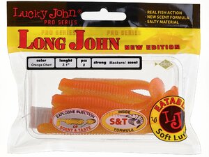Виброхвосты съедобные LJ Pro Series LONG JOHN 3.1in (07.90)/T26 8шт., фото 4