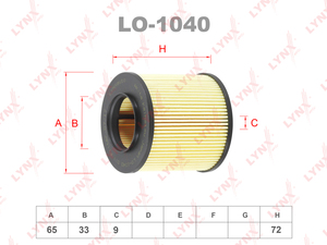 Фильтр масляный LYNXauto LO-1040. Для: AUDI A3 1.4-1.6 03-12, SKODA 1.6 07-14 / Octavia(1Z) 1.6 04-08 / Roomster 1.6 06-15 / Superb(3T) 1.4 08-15, VW Golf V 1.4-1.6 03-08 / Jetta III 1.4-1.6 06-10 / Passat 1.4-1.6 05-10 / Polo 1.4-1.6 02-09 / Tiguan 1.4 0, фото 1