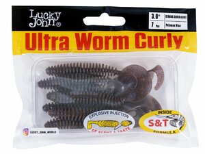 Твистеры съедоб. искусст. LJ Pro Series ULTRAWORM CURLY 3,0in (07.62)/S19 7шт., фото 4