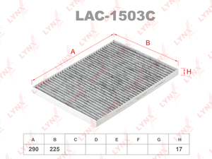 Фильтр салонный угольный LYNXauto LAC-1503C. Для: OPEL Omega b 94-03, фото 1