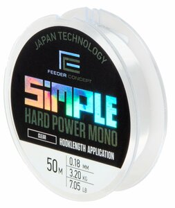 Леска моно. FC Simple HARD POWER MONO Clear 050/018, фото 3