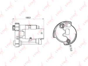 Фильтр топливный погружной LYNXauto LF-990M. Для: HYUNDAI Accent(MC) 1.4-1.6 05-10, KIA Rio II 1.4-1.6 05>, фото 1