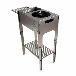 Мангал Следопыт складной, 718х310х752, со столиком и подставкой под казан, толщина 2 мм, в сумке, фото 4