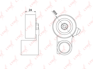 Ролик натяжной / ГРМ LYNXauto PB-1311. Для: HONDA Accord VII-VIII 3.0-3.5 03> / Legend IV 3.5 07> / Odyssey(RL) 3.5 05> / Pilot 3.5 09> / MR-V 3.5 05>, фото 1