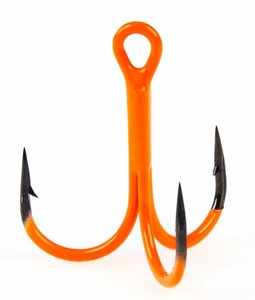 Крючки-тройники Lucky John  Orange UV LJH201 разм.002 6 шт., фото 2