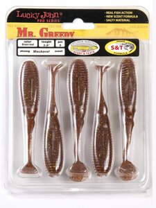 Виброхвосты съедобные LJ Pro Series MISTER GREEDY 3.9in (09.90)/S07 5шт., фото 4