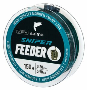 Леска моно. Salmo Sniper FEEDER Moss Green 150/030, фото 3