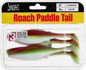 Виброхвосты съедоб. искусст. LJ Pro Series ROACH PADDLE TAIL 5.0in (12.70)/G03 4шт., фото 4