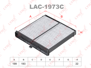Фильтр салонный угольный LYNXauto LAC-1973C. Для MAZDA Мазда 2(DL/DJ) 14>/CX-3(DK) 15>, фото 1
