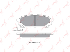 Колодки тормозные задние LYNXauto BD-7113. Для SUBARU Субару Forester(Форестер)(SG) 2.0-2.5 02>, Impreza(Импреза)(GD) 1.6-2.0 00>, фото 1