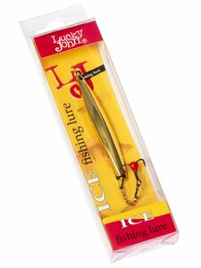 Блесна вертикальная зимняя Lucky John NAIL BLADE с цепочкой и тройником 55мм G блистер, фото 3