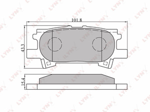 Колодки тормозные задние LYNXauto BD-7534. Для: Lexus, Лексус, RX300/330/350 03>., фото 2