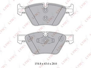 Колодки тормозные передние LYNXauto BD-1421. Для: BMW БМВ 1(E81/E87) 07-13 / 3(E90) 05-11, фото 1