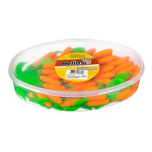 Твистер несъедоб. Credo 3,35"/8,5 см Orange & Green 100шт. (HS-11-025-N) Helios, фото 2
