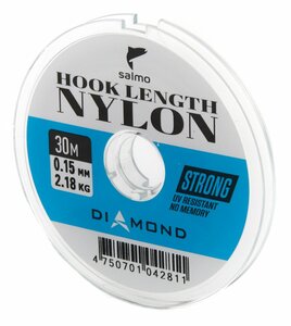 Леска моно. Salmo Diamond HOOK LENGTH NYLON 030/015, фото 2