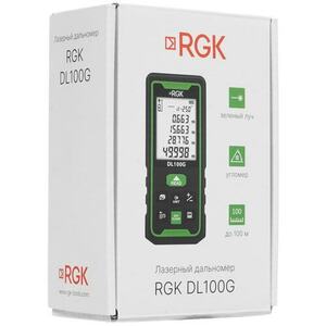 Лазерный дальномер RGK DL100G - зеленый луч (с поверкой), фото 7
