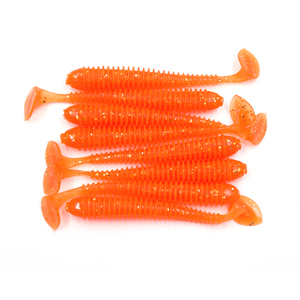 Виброхвост YAMAN PRO Betta, р.3,5 inch, цвет #03 - Carrot gold flake (уп. 8 шт.), фото 3
