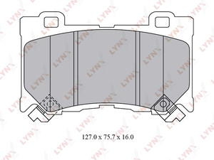 Колодки тормозные передние LYNXauto BD-5742. Для: INFINITI Инфинити FX(ФХ)(S51) 08> / G(V36) 07> / Q5(Ку5)0 13> / Q7(Ку7)0 13> / QX(Куикс)70 13>, фото 1