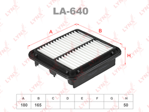 Фильтр воздушный LYNXauto LA-640. Для TOYOTA Тойота Duet 1.0-1.3 98-05, DAIHATSU Дайхатсу Yrv 1.0 01>/SiRio(Рио)n 1.0 98-05, фото 1