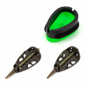 Набор кормушек Namazu In-Line Flat Method Feeder Set XL, 35+35 г, с пресс-формой, фото 2