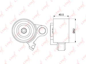 Ролик натяжной/ГРМ LYNXauto PB-1206. Для TOYOTA Тойота 4Runner 3.4 95-02/Land Cruiser(Лэнд Крузер)(90) 3.4 96>/Tundra(Тундра) 3.4 99-03, фото 1
